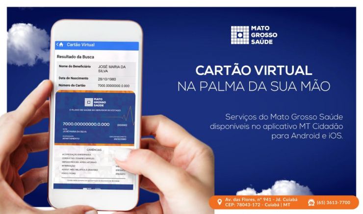 Carteirinhas do Mato Grosso Saúde estão disponíveis em aplicativo