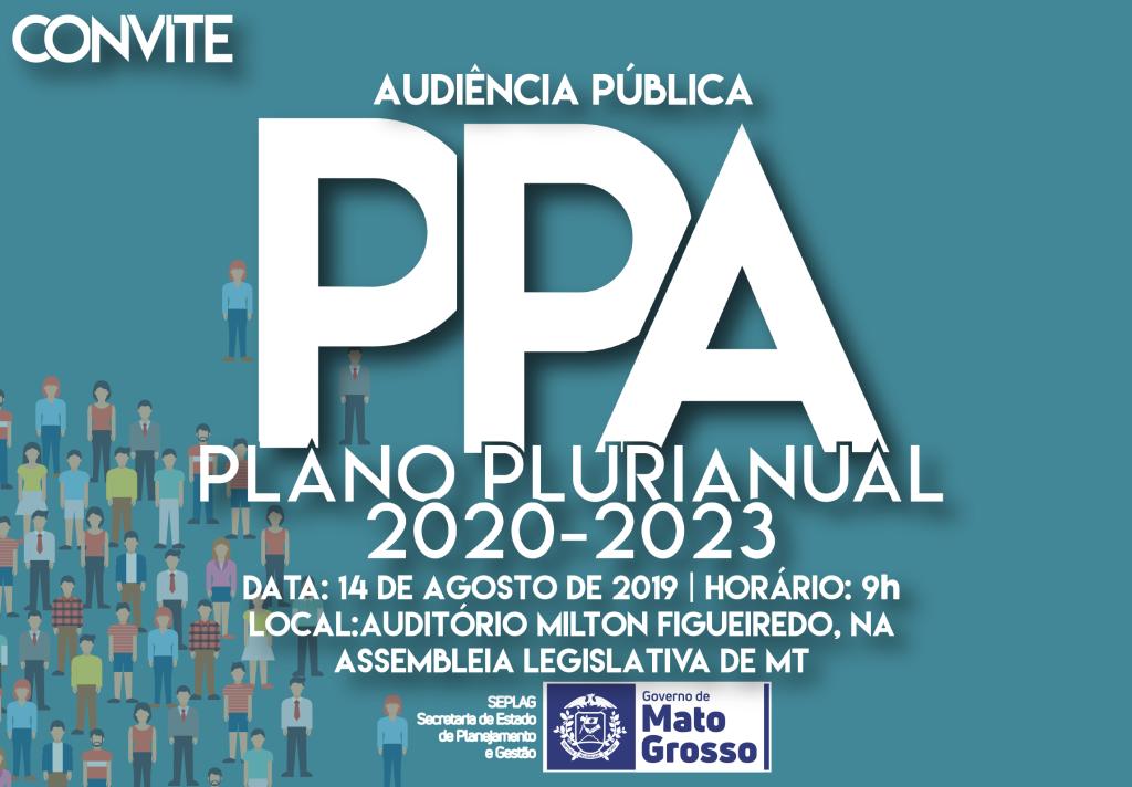 Governo realiza audiência pública de apresentação do Plano Plurianual 2020-2023