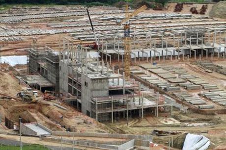 Imagens áreas mostram avanço na construção da Arena Pantanal